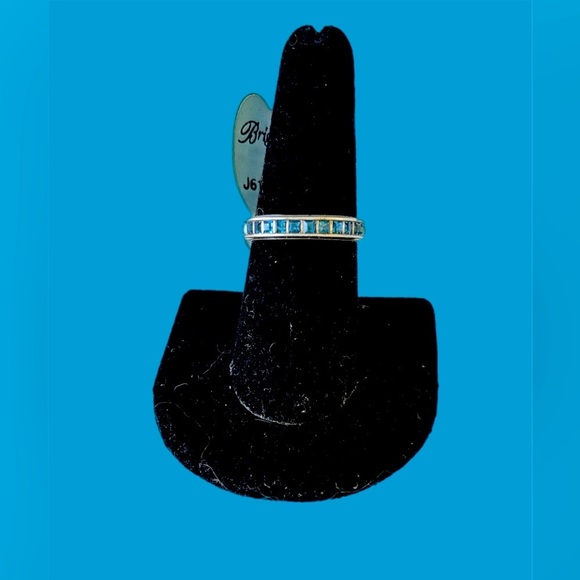 Brighton Eternal Silver Clear Crystals Stackable Band Ring Size 8 - Picture 6 of 6